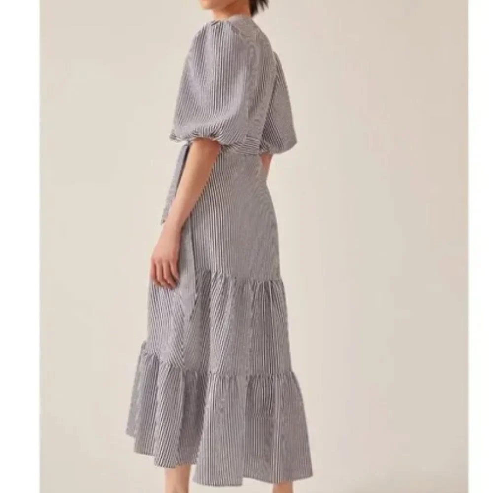 Hutch V-Neck Tiered Wrap Midi Dress - Picture 11 of 11
